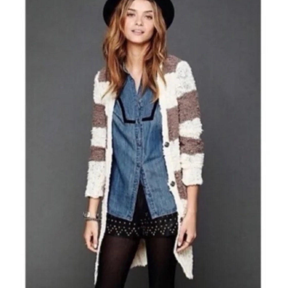 Free People Cuddle Bear Chunky Knit‎ Duster Cardigan